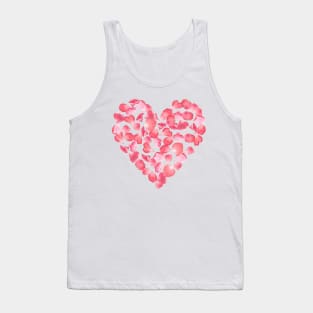 Rose petals heart Tank Top